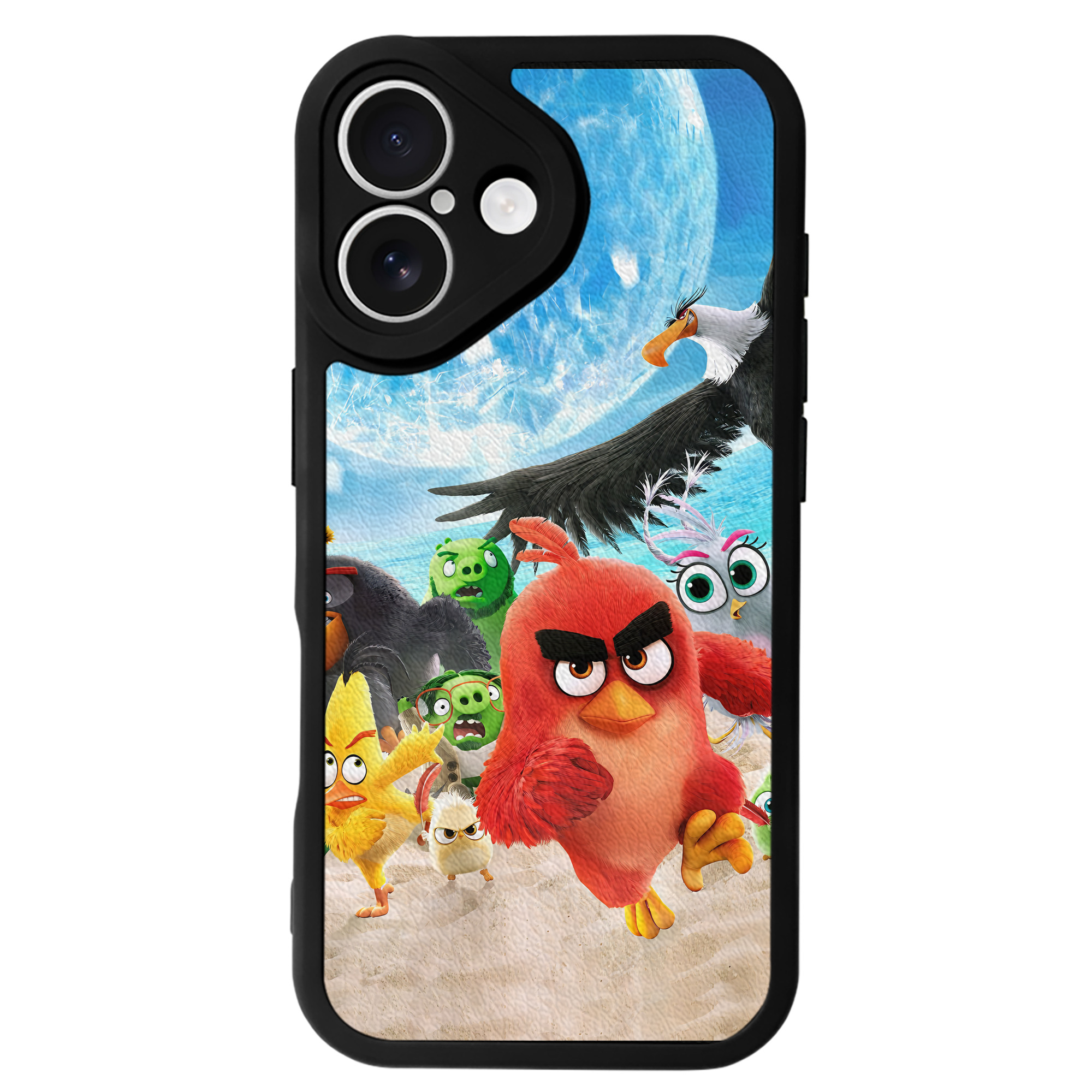 （画像用） Angry Birds アングリーバード 【iPhone 16シリーズ対応】シリコンスマホケース（レザー調） 材質：シリコン